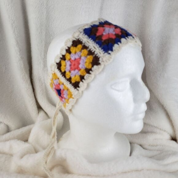 Crochet Granny Square Headband - Picture 1 of 2